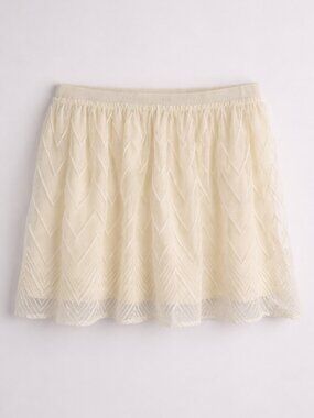 American Eagle Embroidered Tulle Mini Skirt